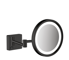 Kosmetinis veidrodis Hansgrohe AddStoris su LED apšvietimu, matinis juodas