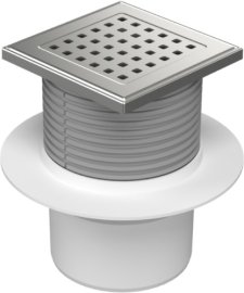 Trapas d110 Hydro nerūdijančio plieno rėmelis, Gate grotelės, vertikalus 12,5x12,5cm
