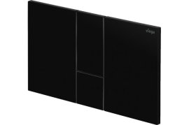 WC mygtukas Viega Prevista Visign for Style 24, blizgus juodas plastikas
