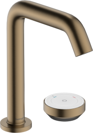 Praustuvo maišytuvas HANSGROHE Tecturis S 150 dviejų dalių, CoolStart EcoSmart+, su dugno vožtuvu, spalva - šlifuotos bronzos (brushed bronze)