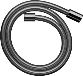 Dušo žarna AXOR ShowerSolutions, 1,6 m, metalo efektas, cilindrinės jungtys, poliruoto juodo chromo spalvos (Polished Black Chrome)