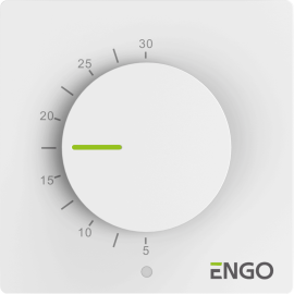 ENGO ESIMPLE-230W laidinis, virštinkinis temperatūros reguliatorius su ratuku, 230V 