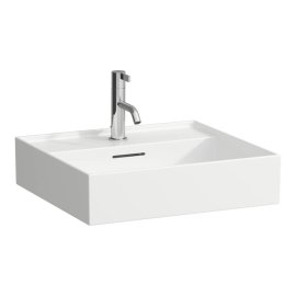 Praustuvas Laufen KARTELL 500x460x120 mm, šlifuota apačia, su 1 anga maišytuvui viduryje