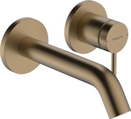 Praustuvo maišytuvas HANSGROHE Tecturis S 165, EcoSmart+, iš sienos, spalva - šlifuotos bronzos (brushed bronze)