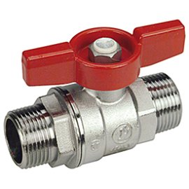 Žalvarinis chromuotas (matinis) GIACOMINI R253D rutulinis ventilis Dn3/4"