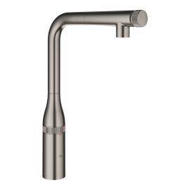 Plautuvės maišytuvas GROHE Essence Smart Control su ištraukiama galva, matinės grafito spalvos (Brushed Hard Graphite)