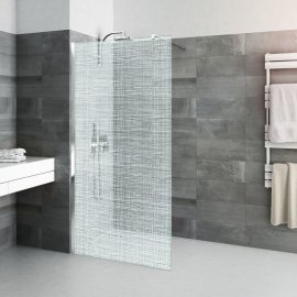 Berėmė dušo sienelė Roth Cariba CI TWF/1400, blizgiu profiliu ir stiklu su ornamentu