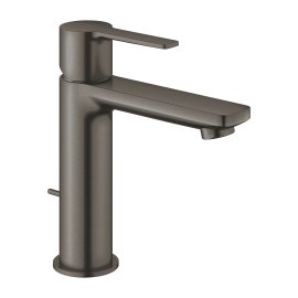 Praustuvo maišytuvas GROHE Lineare S dydžio, su dugno vožtuvu, matinė grafito spalva (Brushed Hard Graphite)