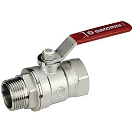 Žalvarinis chromuotas (matinis) GIACOMINI R254DL rutulinis ventilis Dn1.1/2"