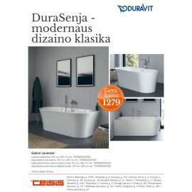 Vonia DuraSenja 170x80, laisvai pastatoma