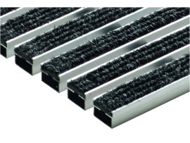 Grotelės VARIO 2.0 veltinio juostelės su nerūdijančio plieno profiliu 75x50cm
