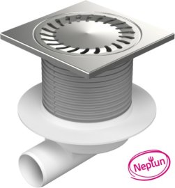 Trapas d50 Neptun plastikinis rėmelis, SUN grotelės, horizontalus 15x15cm