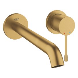 Praustuvo maišytuvas iš sienos GROHE Essence iš sienos 230 mm ilgio, matinės aukso spalvos (Brushed Cool Sunrise)