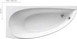 Vonia Ravak Avocado 160x75 cm (D)