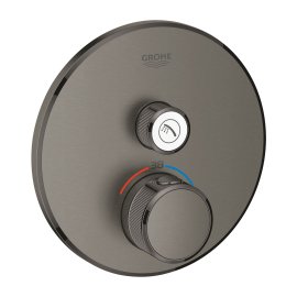 Dekoratyvinė dalis potinkinio dušo maišytuvo Grohe SmartControl 1 funkcijos matinė grafito spalva  (Brushed hard graphite)