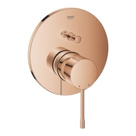 Dekoratyvinė dalis potinkinio vonios/dušo maišytuvo Grohe Essence New 2 funkcijų rausvo aukso spalva (warm sunset)