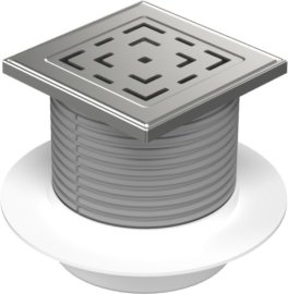 Trapas d50 Hydro nerūdijančio plieno rėmelis, Labyrinth grotelės, vertikalus 12,5x12,5cm