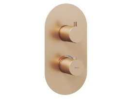Dekoratyvinė dalis potinkiniam termostatiniam vonios/dušo maišytuvui Ravak Espirit ES 063.60, Rose Gold Brushed