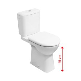 Unitazo puodas Jika DEEP BY JIKA neįgaliesiems (48cm aukščio), vertikalus nuotakas