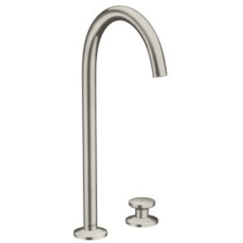Praustuvo maišytuvas AXOR One Select 260, 2 dalių, su paspaudžiamu (push-open) dugno vožtuvu, nerūdijančio plieno spalvos (Stainless Steel Optic)