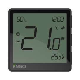 ENGO EONE-230B termostatas programuojamas 230V su drėgmės jutikliu