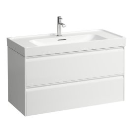 Spintelė praustuvui Laufen MEDA 985x450x515 mm, 2 stalčiai, praustuvui 810119, spalva - balta matinė