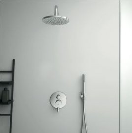 Ideal Standard potinkinis dušo komplektas: maišytuvas+potinkinė dalis,200mm dušo galva, rankinis dušas, alkūnė su laikikliu,400mm sieninė alkūnė