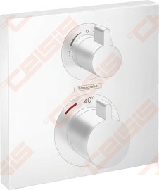 Dekoratyvinė dalis potinkiniam termostatiniam dušo maišytuvui HANSGROHE Ecostat Square, 2 funkcijos, spalva - balta matinė