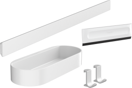 Vonios aksesuarų rinkinys Hansgrohe WallStoris, matinis baltas