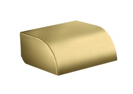 Tualetinio popieriaus laikiklis AXOR Universal Circular su dangteliu, šlifuoto žalvario spalva (Brushed Brass)