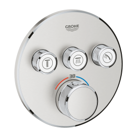 Dalis dekoratyvinė potinkinio dušo/vonios termostatinio maišytuvo Grohe GRT SmartControl 3 funkcijų nerūdijantčio plieno spalva (Stainless steel)
