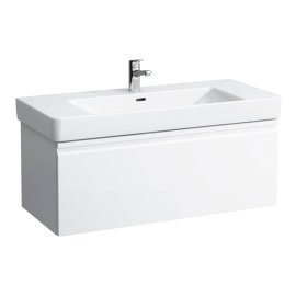 Spintelė praustuvui Laufen PRO S 1010x450x395 mm, 2 stalčiai (išorinis ir vidinis), tinka praustuvui 813966, spalva - balta blizgi