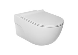 Unitazas Meridian Rimless pakabinamas + dangtis plonas, lėtai užsidarantis