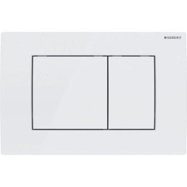 Vandens nuleidimo mygtukas Geberit Delta20 Square baltas/baltas