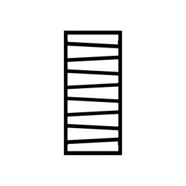 Rankšluosčių džiovintuvas WG ZIGZAG 1070x500 SX, matinis juodas