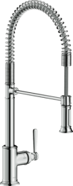 Plautuvės maišytuvas AXOR Montreux 210, su sukiojamu snapu, šlifuoto juodo chromo spalvos (Brushed Black Chrome)