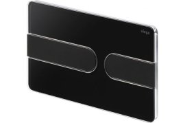 WC mygtukas Viega Prevista Visign for Style 23, juodas blizgus akrilas/matinis juodas plastikas