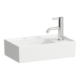 Praustuvas Laufen KARTELL 460x280x120 mm, su 1 anga maišytuvui dešinėje, be perlajos, spalva - balta LCC (LAUFEN Clean Coat) 