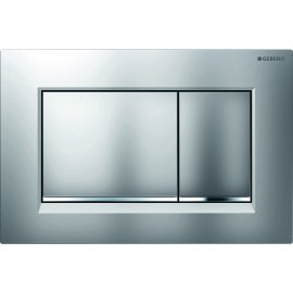 Vandens nuleidimo mygtukas Geberit Sigma20 Square, matinis chromas/chromas