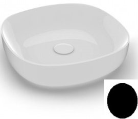 Praustuvas-dubuo Olympia Metamorfosi Quadro, matmenys: 450x450x140mm, juodas matinis