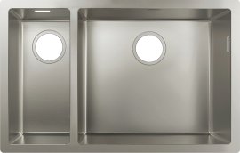 Nerūdijančio plieno plautuvė Hansgrohe S719-U655, montuojama iš apačios, 180/450 mm