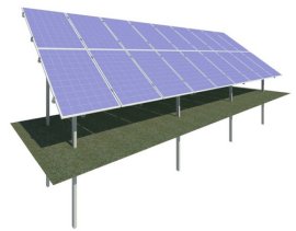 Konstrukcija antžeminės elektrinės Bifacial moduliams 10vnt