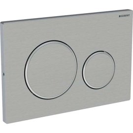 Vandens nuleidimo mygtukas Geberit Sigma20 Round, nerūdijantis plienas, antivandalinis