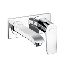 Praustuvo maišytuvas HANSGROHE Metris 165, iš sienos, su neužsidarančiu dugno vožtuvu, spalva - chromo