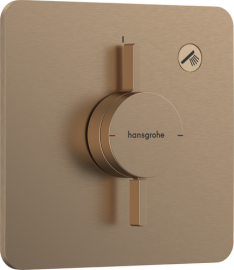 Dekoratyvinė dalis potinkiniam dušo maišytuvui HANSGROHE DuoTurn Q, 1 funkcijos, spalva - šlifuotos bronzos (brushed bronze)