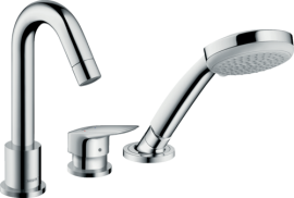 3 dalių vonios maišytuvas HANSGROHE Logis, iš vonios krašto