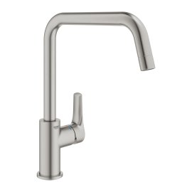 Plautuvės maišytuvas GROHE Eurosmart U formos, nerūdijančio plieno spalvos 