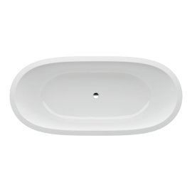 Vonia Alessi One, matmenys: 1780x820x460mm, įleidžiama, su rėmu, iš kompozicinės medžiagos 'Sentec', su centriniu nuotaku