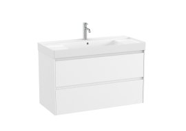Spintelė su praustuvu Roca UNIK ONA 1000x460x645 mm, 2 stalčiai, spintelės spalva - balta matinė