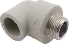 Alkūnė FV-PLAST PPR 90° Dn25 x 3/4" (su metaliniu sriegiu)